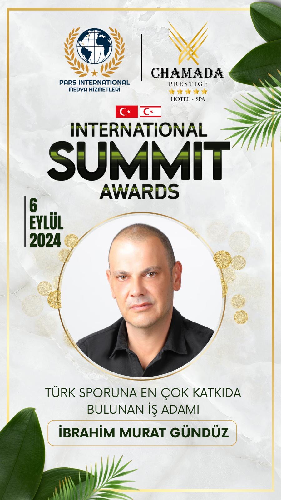 Spor ve İş Dünyasının Tabınmış İsmi: İbrahim Murat Gündüz, Kıbrıs’ta Ödül Aldı