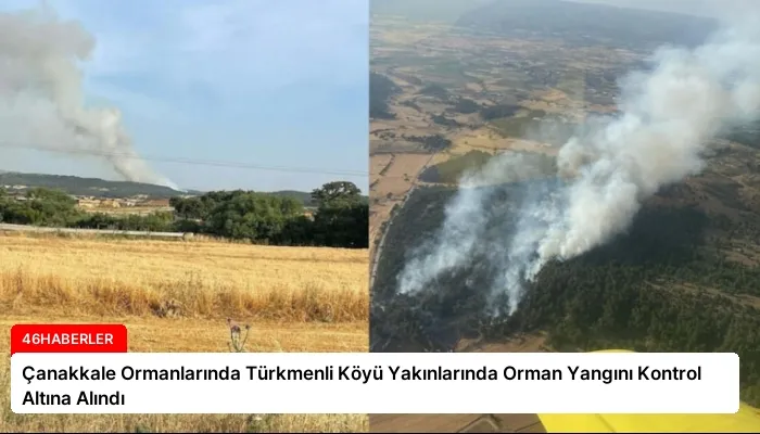 Çanakkale Ormanlarında Türkmenli Köyü Yakınlarında Orman Yangını Kontrol Altına Alındı