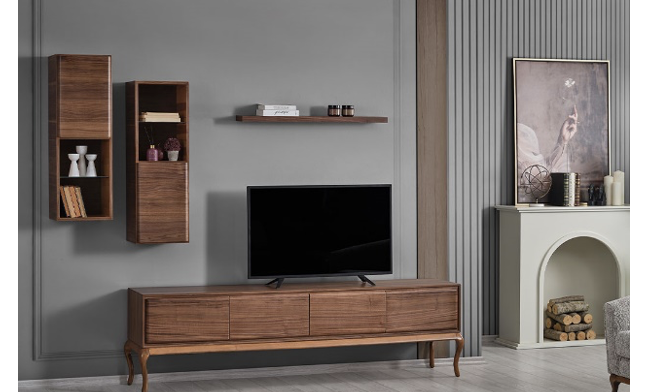 TV Ünitesi ile Modern ve Düzenli Bir Salon