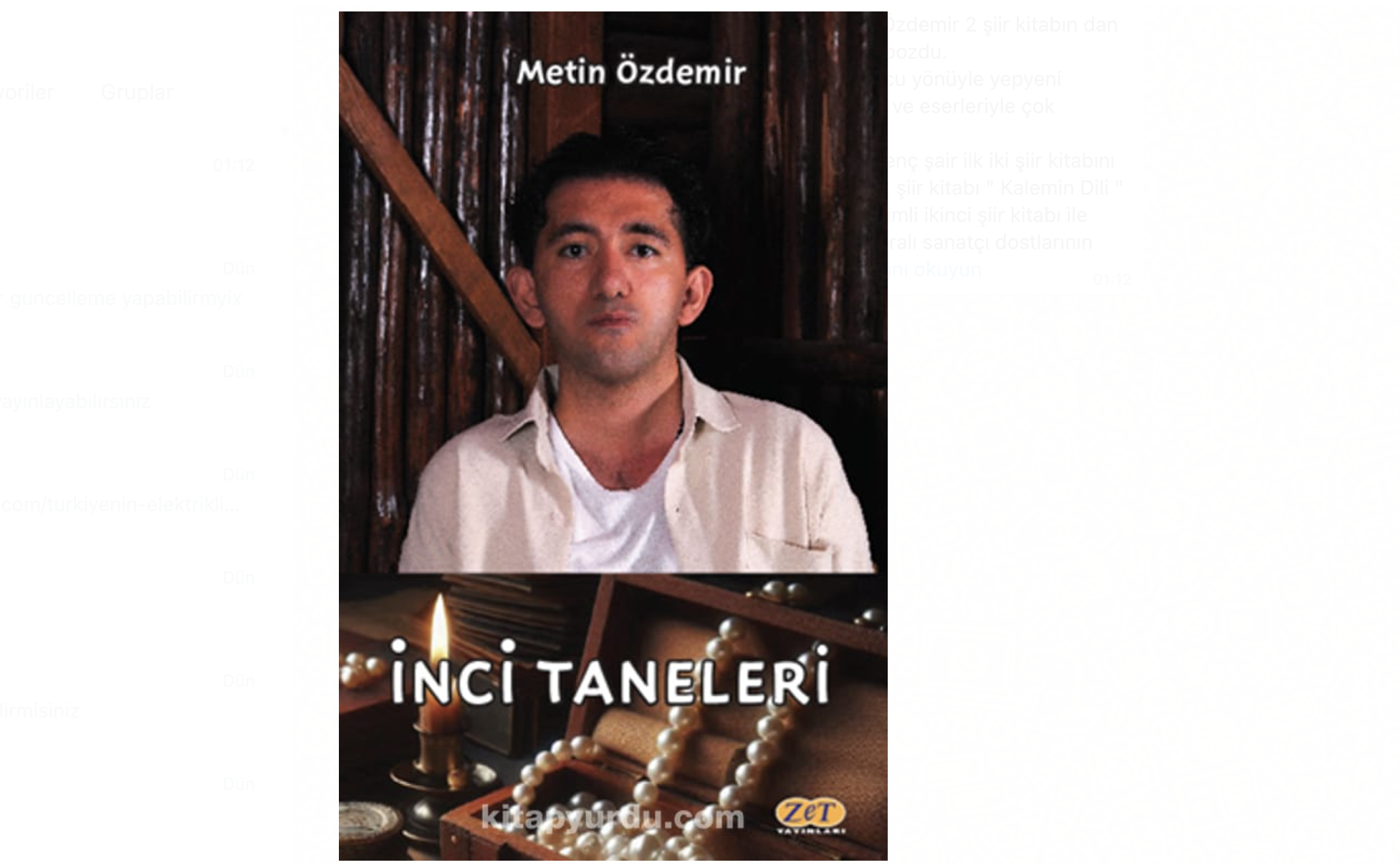 Genç Şair Metin Özdemir’ in İnci Taneleri İsimli Şiir Kitabı Çıktı