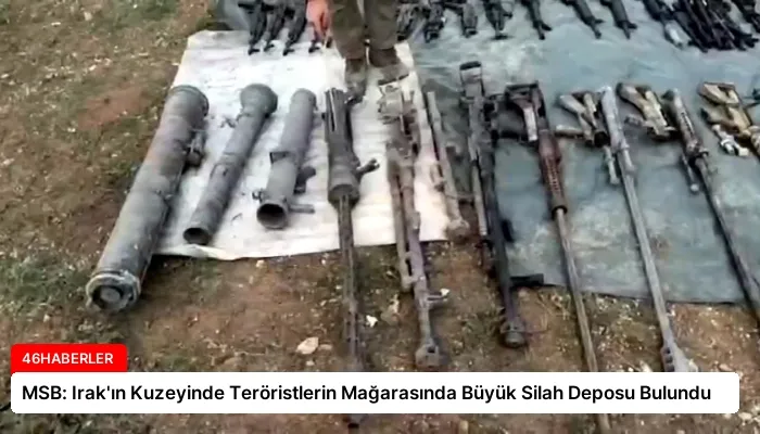 MSB: Irak’ın Kuzeyinde Teröristlerin Mağarasında Büyük Silah Deposu Bulundu