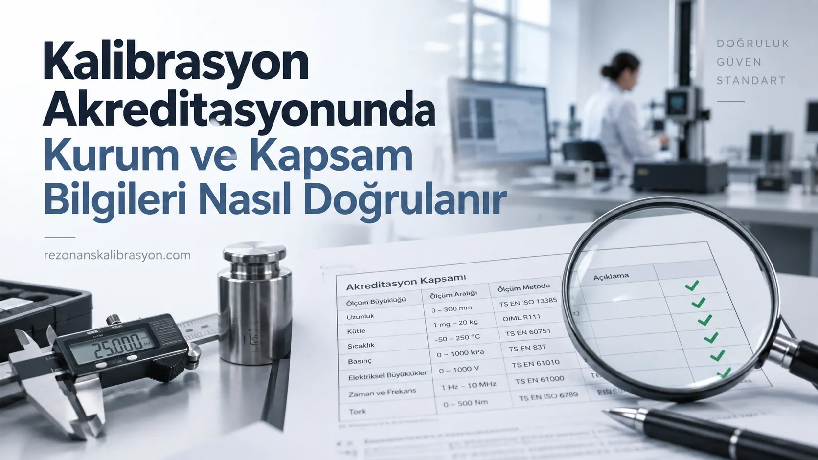 Kalibrasyon Akreditasyonunda Kurum ve Kapsam Bilgileri Nasıl Doğrulanır