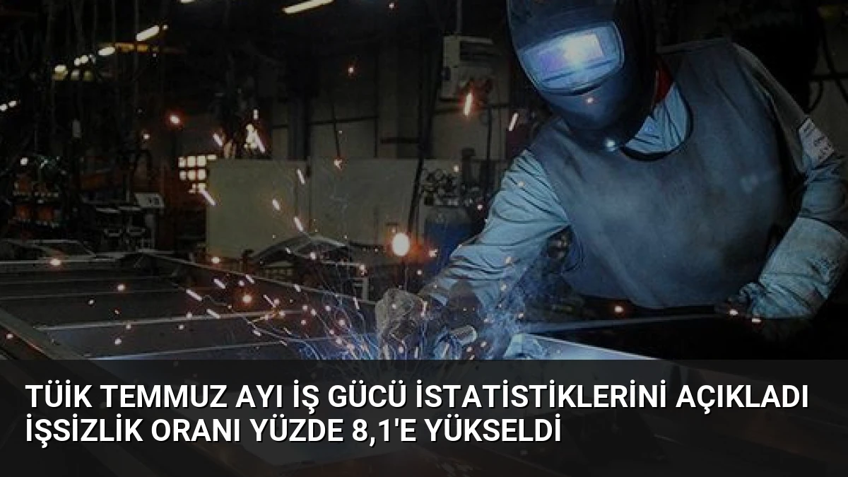TÜİK Temmuz Ayı İş Gücü İstatistiklerini Açıkladı İşsizlik Oranı Yüzde 8,1’e Yükseldi
