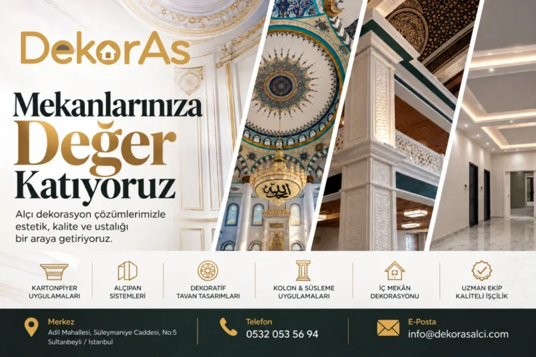 Dekoras Alçı ile İç Mekân Dekorasyonunda Estetik ve Ustalık Bir Arada